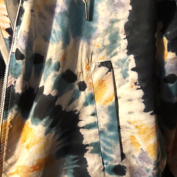 Ivory Ella S Tie-Dye Windbreaker Jacket Hooded Zip-Up Lightweight Rain Coat - Picture 7 of 9